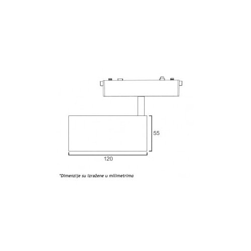 Dawn Magnetic slim reflektor LED26 - 055 18W 3000K 24&amp;deg; 48V DC beli Slike