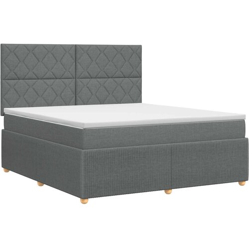  Boxspring krevet s madracem Tamnosiva 180 x 200 cm Tkanina Slike