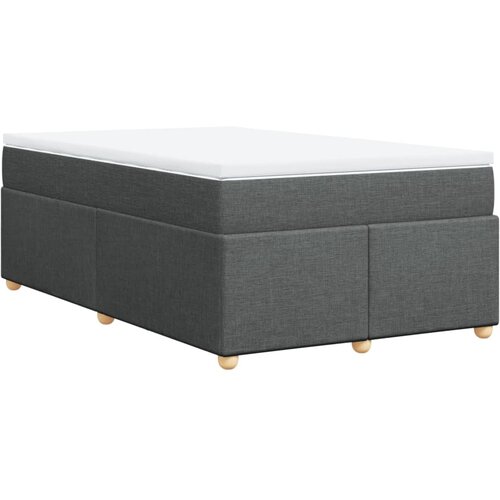 VidaXL Box spring postelja z vzmetnico temno siva 120x190 cm blago, (21304544) Slike