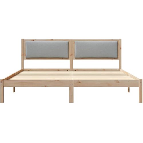  Krevetna konstrukcija s uzglavljem Svijetlo siva 200 x 200 cm Slike