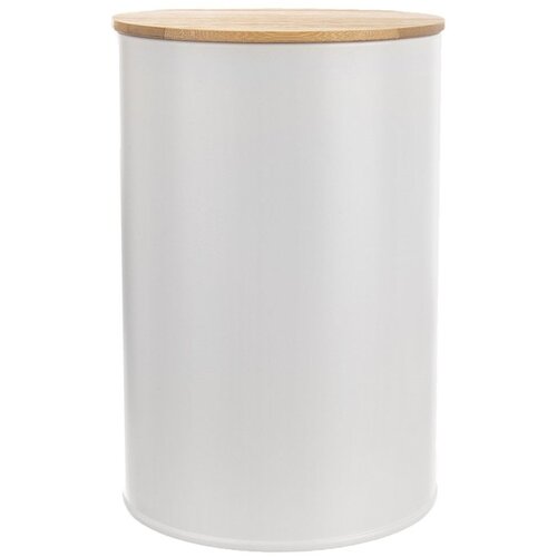 Orion Bela kovinska posoda za hrano z bambusovim pokrovom WHITELINE 1,3 l, (5000037014) Slike