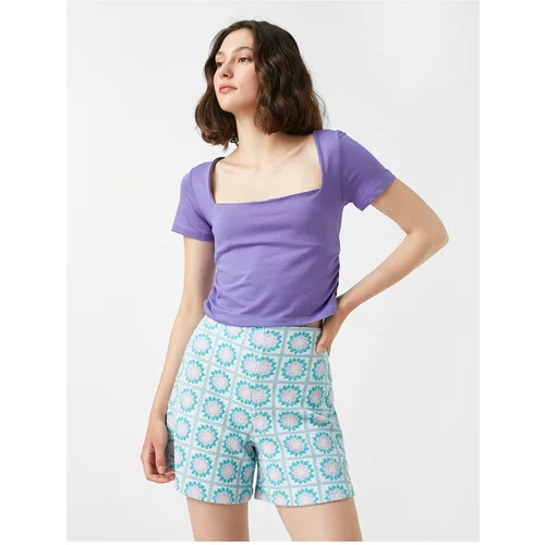 Koton T-Shirt - Purple - Slim fit