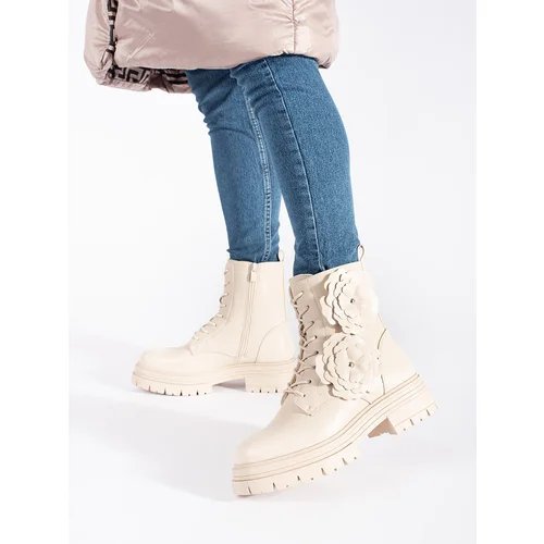 SEASTAR Beige insulated women's worker boots