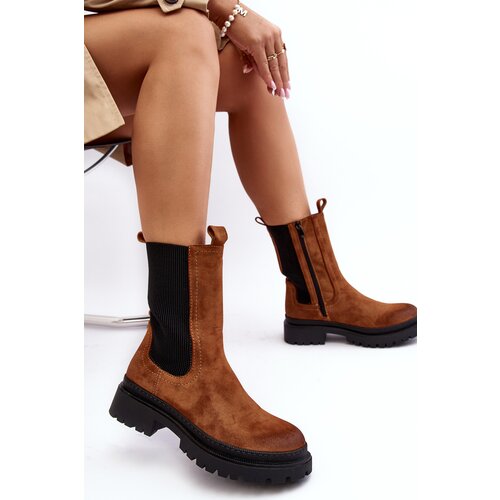 EVENTO Women&amp;#039;s Zip-up Ankle Boots Camel Samil Slike