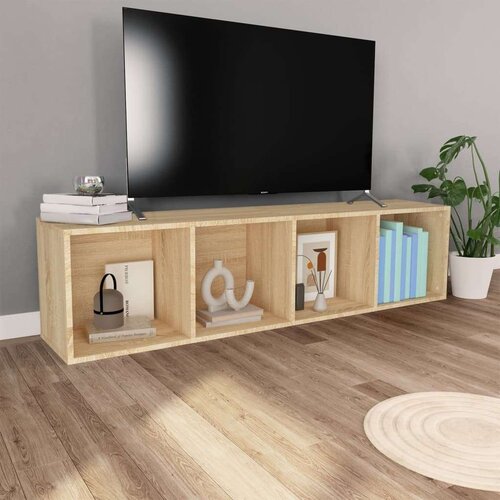  Knjižna / TV omara sonoma hrast 36x30x143 cm iverna plo&amp;scaron;ča, (20622737) Slike