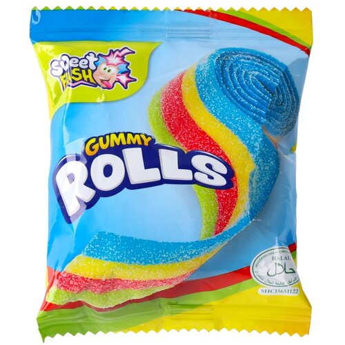  Jelly, gumena bombona, Rolls, jagoda, 20g Slike