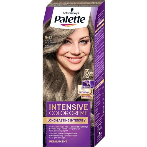 Schwarzkopf Palette Intensive Color Creme permanentna barva za lase odtenek 8-21 Ashy Light Blond Cene