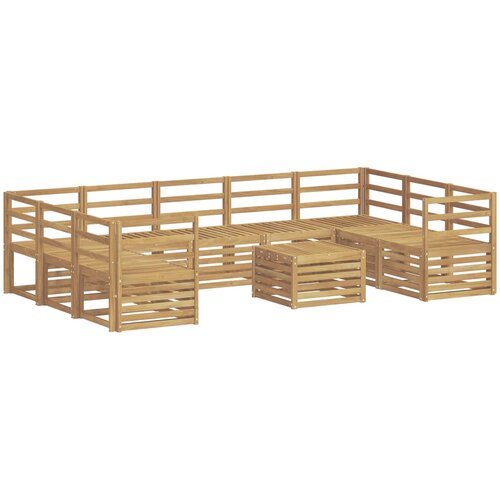  Set vanjskih sofa 10 pcs Bijela 59 x 59 x 37 cm Slike