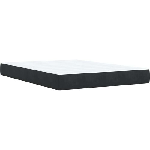 VidaXL Krevet s oprugama i madracem crni 160x200 cm bar&amp;scaron;unasti Slike