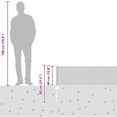  Zatvorena žičana ograda s postovima 10 x 0,4 m Siva Mreža Slike
