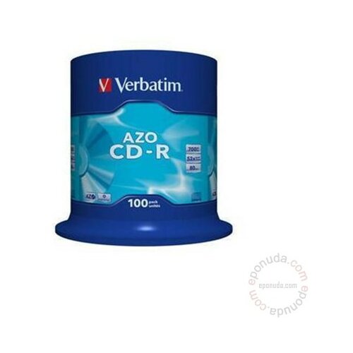 Verbatim CD-R CRISTAL 700MB 52X 43430 disk Slike