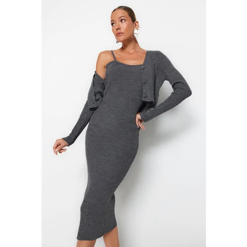 Trendyol Dress - Gray - Bodycon