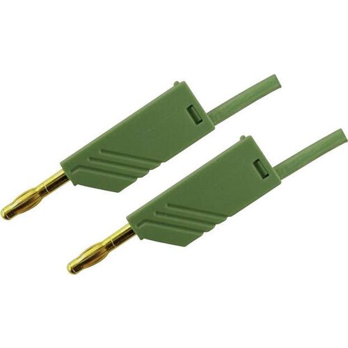 SKS Hirschmann 4mm PVC-test lead\, on both sides stackable plugs - Au\, 2\,5mm²\, 200 cm Merilni kabel 2m zelena\, MLN 200/2\,5 934066704, (20423348) Cene