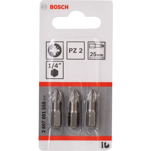 Bosch extra-hard bit PZ 2 dužina 25mm 3/1 Slike