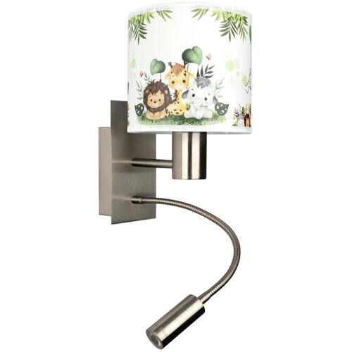 Brilagi LED fleksibilna lampa BOBO 1xE27/25W/230V + LED/3W, mat, hrom/bela/zelena/džungla Cene