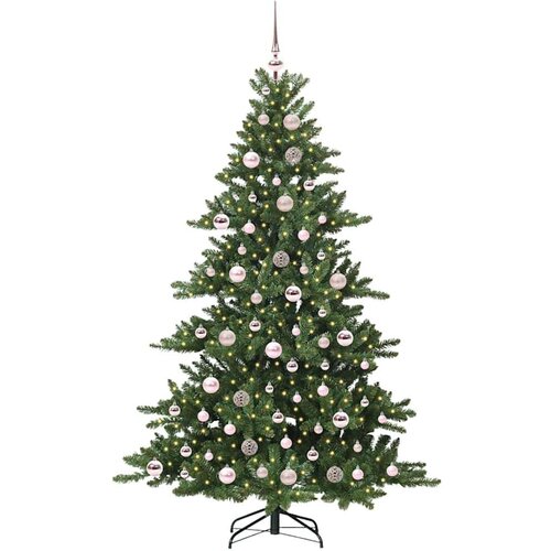 VidaXL Umjetno božićno drvce s nogom with LEDs s stalakom 180cm PVC Slike