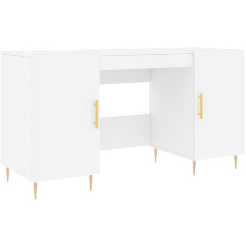 Maison Chic Pisalna miza - pisarni&amp;scaron;ka miza - Računalni&amp;scaron;ka miza bela 140x50x75 cm inženirski les, (21785534) Slike