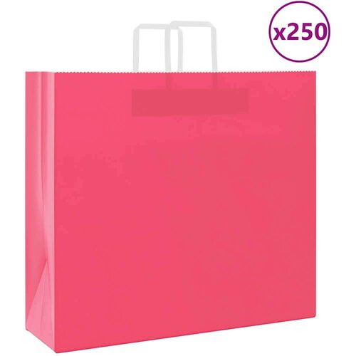  Papirnate vrećice 250 kom s ručkama ružičaste 54x15x49 cm Cijene