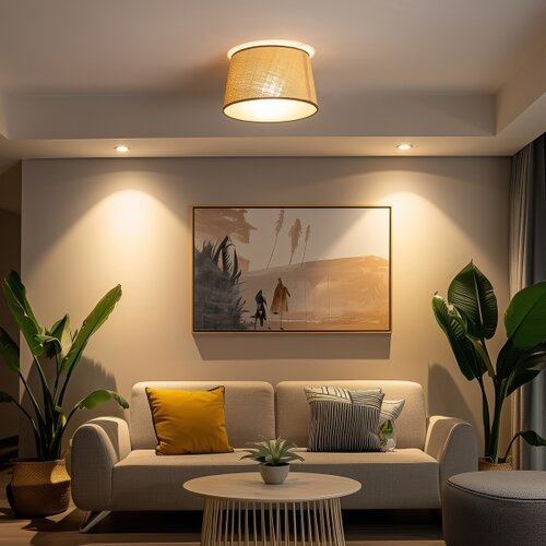  Brilagi - LED prislonjeni luster CERIA 1xE27/40W/230V prečnik 35 cm bež Slike