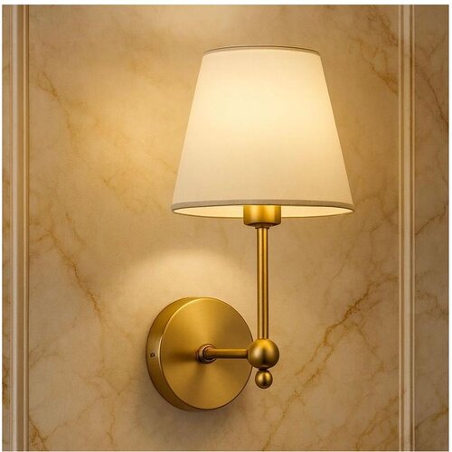 Zidna lampa ASPARAGUS 1xE27/40W/230V zlatna/krem Slike