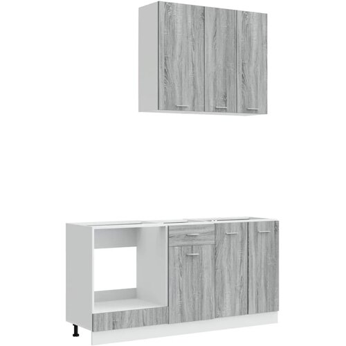  Kuhinjska jedinica LYON 5 kom. Siva Sonoma Konstruirano drvo - Siva Sonoma 80 cm Slike