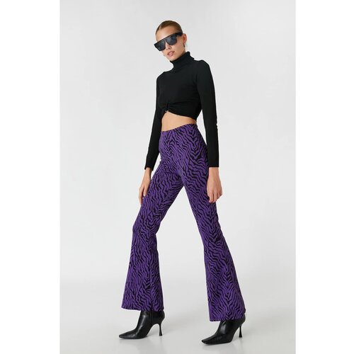 Koton Women's Purple Patterned Jeans Cene