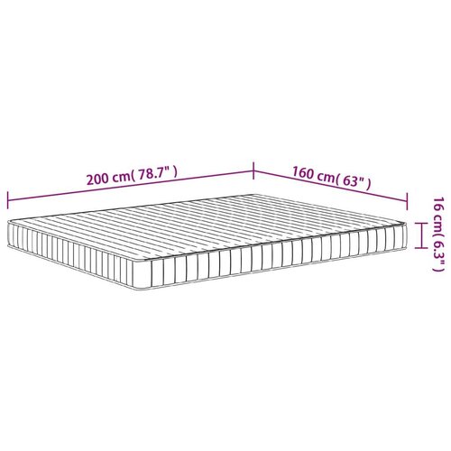 VidaXL Madrac od pjene srednje mekani 160x200 cm Slike