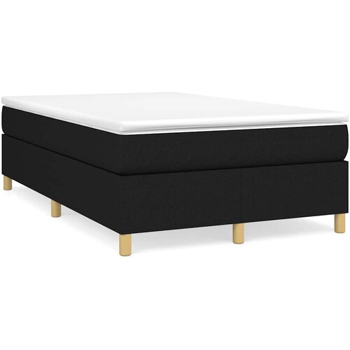 Krevet box spring s madracem crni 120 x 190 cm od tkanine Slike