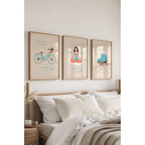 WALLXPERT &Ccedil;-300527 - 3040 set dekorativnih slika u vi&scaron;e boja (3 komada) Cene
