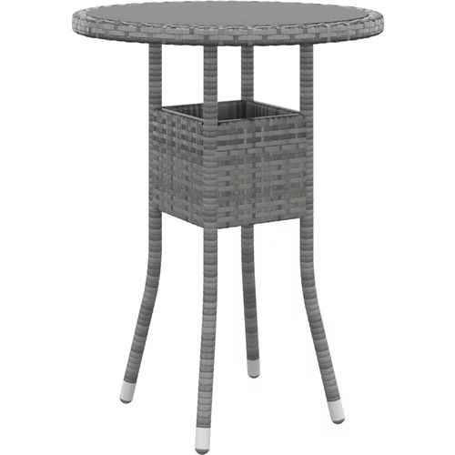  Vrtni stol Ø 60 x 75 cm od kaljenog stakla i poliratana sivi