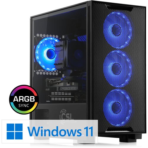 CSL Computer CSL Gaming PC M12100H, AMD Ryzen 7 8700F, (8x 4100 MHz), GeForce RTX 5060 Ti, 32 GB DDR5-RAM, SSD 1 TB, Windows 11 Home, (5000089862) Cene