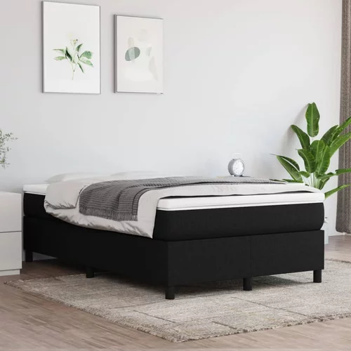vidaXL okvir za krevet s oprugama crni 120x200 cm od tkanine