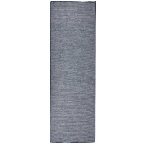 vidaXL zunanja preproga ploščato tkanje 80x250 cm modra Cene