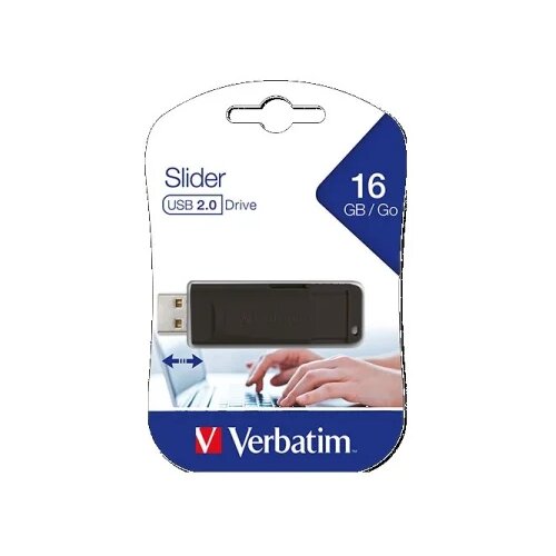  USB memorijski stik 2.0 Verbatim 16GB, crni, Store n Go, slider Cijene