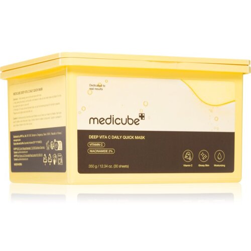 MEDICUBE Deep Vita C Daily Quick Mask hidratantna sheet maska za ujednačavanje tena lica veliko pakiranje 30 kom Cijene