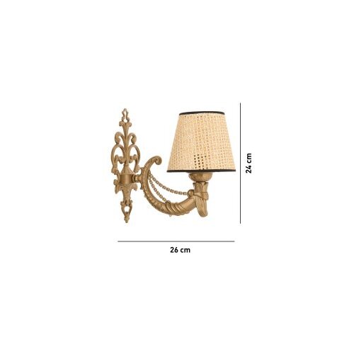 Opviq zidna lampa gloria coral natural gold Slike