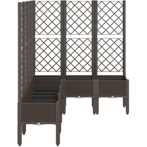  Vrtna sadilica s re&amp;scaron;etkom smeđa 160 x 120 x 142 cm PP Slike