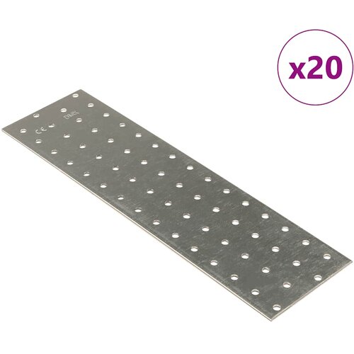  Perforirane ploče 20 kom 2 mm 300 x 80 mm od pocinčanog čelika Cijene
