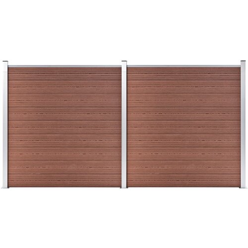 vidaXL Vrtna ograja WPC 353x186 cm rjava Cene