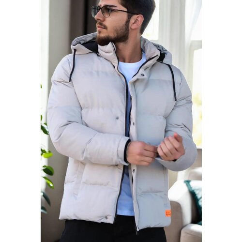 Dewberry 23453 Removable Hood Faux Fur Lined Slim fit Jacket-STONE Slike