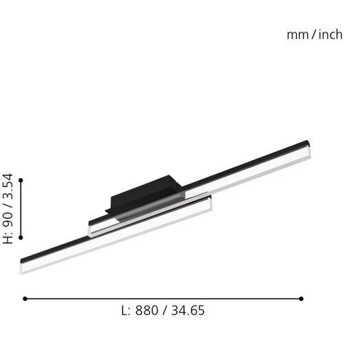 Eglo 780433 - LED kupatilsko plafonsko svetlo YANGUAS 2xLED/11W/230V 3000K IP44 Slike