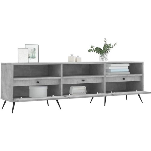  TV ormarić boja betona 150x30x44,5 cm od konstruiranog drva Siva Slike