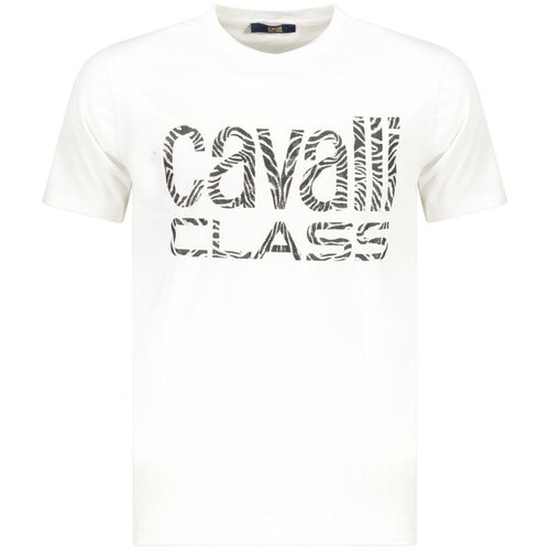 Cavalli Class Mu&amp;scaron;ka Majica Kratkih Rukava Bijela Slike