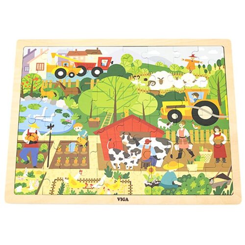 Viga 44587 puzzle na bloku, 48 dijelova - učenje o zoolo&amp;scaron;kom vrtu Slike