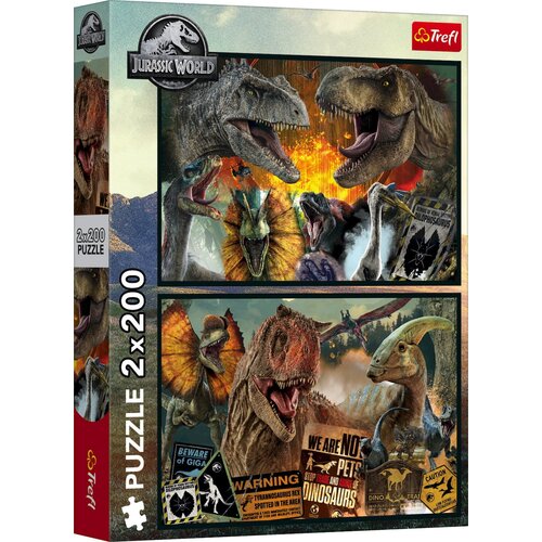 Puzzle 2 x 200 delov - Jurrasic World - 1 k. Cene