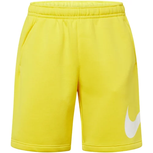 Nike Sportswear Hlače 'Club' rumena / bela