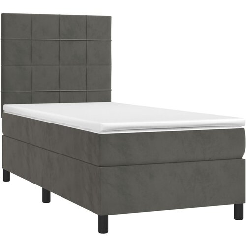 Box spring krevet s madracem tamnosivi 100x200 cm bar&amp;scaron;unasti Slike