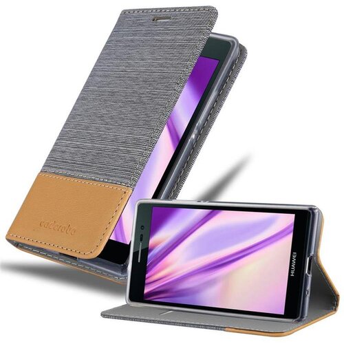  Ohišje, združljiv s Huawei v svetlo sivo rjavi barvi - zaščitni pokrov z magnetnim zapiranjem, stoječo funkcijo in režo za kartico, (20569867) Cene