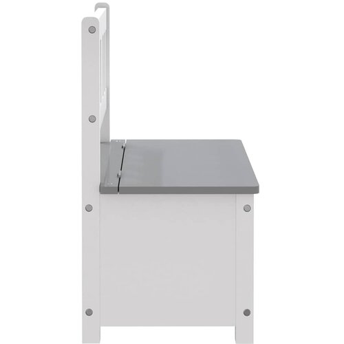  Dječja klupa za pohranu bijelo-siva 60 x 30 x 55 cm MDF Slike