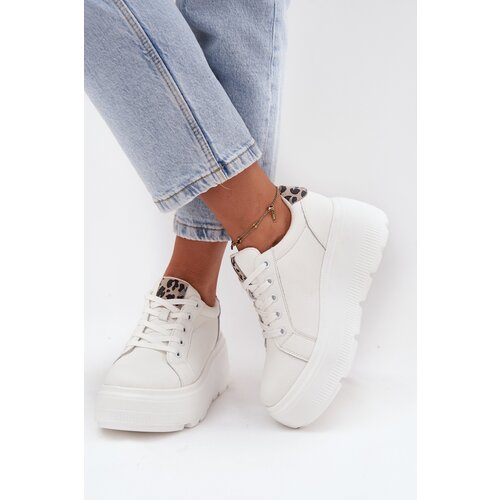 VINCEZA Leather Women&amp;#039;s Sneakers on Platform Panterka Slike